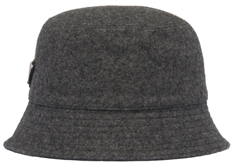 Prada Loden Bucket Hat Anthracite