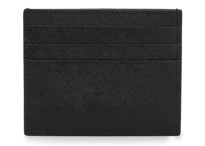 Prada Logo Plaque Cardholder Black