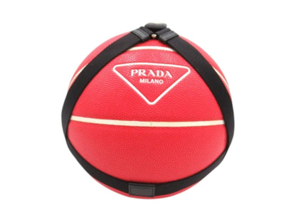 Prada Logo Print Basketball Red