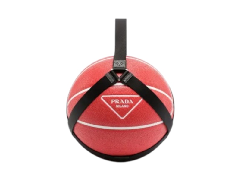 Prada Logo Print Basketball Red