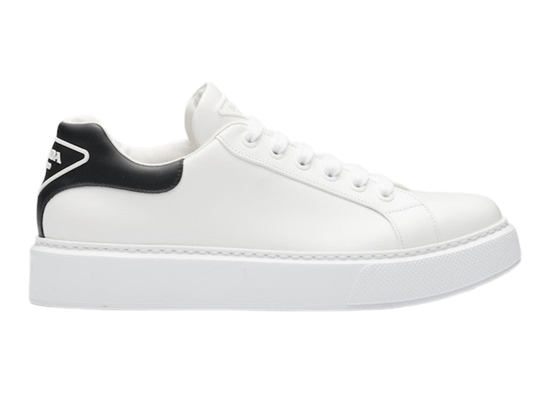 Prada Macro Leather Sneakers White Black