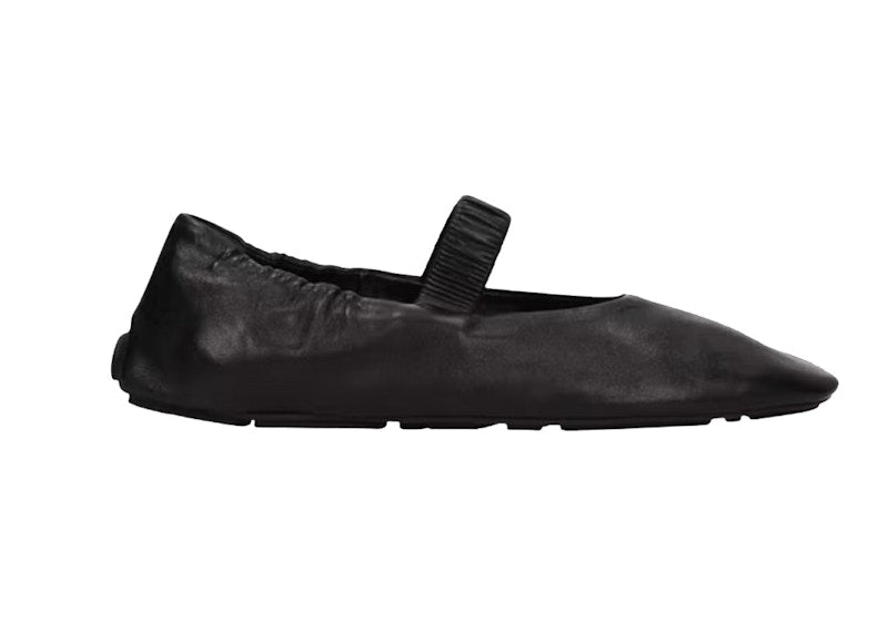 Prada Maryjane Ballet Flats Black Nappa Leather
