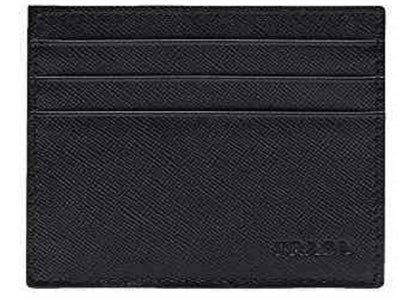 Prada Mercuio Card Holder Saffiano Black
