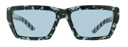 Prada Millenials Square Sunglasses Black/White/Havana (0PR 04VS 4433C2)