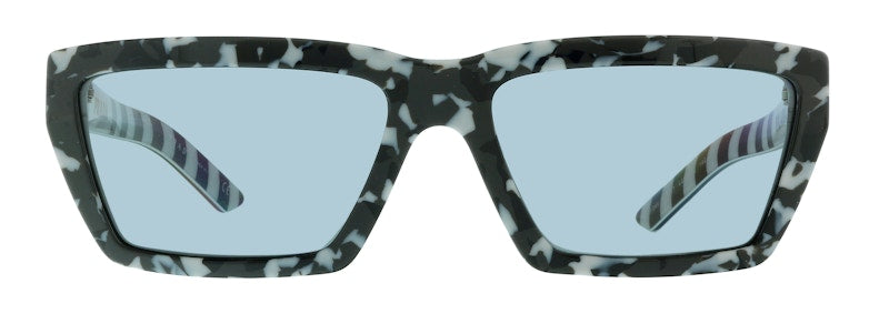 Prada Millenials Square Sunglasses Black/White/Havana (0PR 04VS 4433C2)