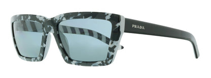 Prada Millenials Square Sunglasses Black/White/Havana (0PR 04VS 4433C2)