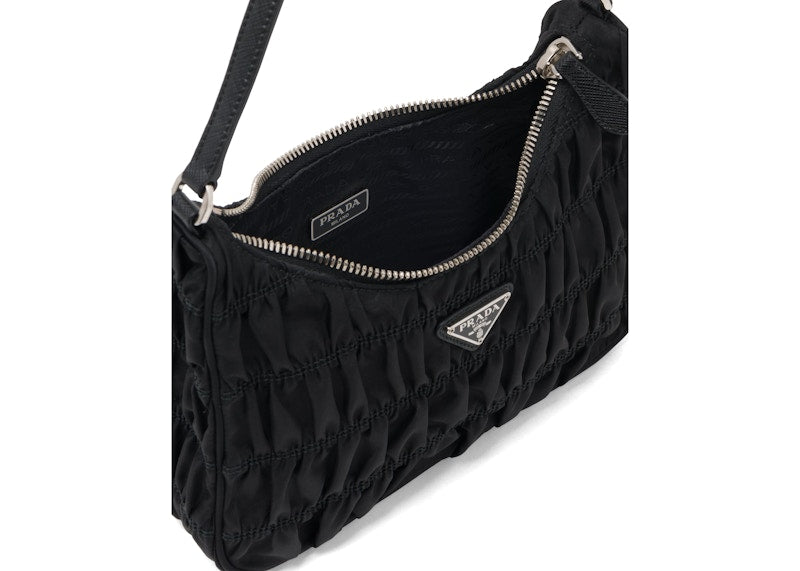 Prada Mini Bag Nylon and Saffiano Leather Black