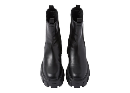 Prada Monolith 55mm Ankle Boot Black Brushed Leather