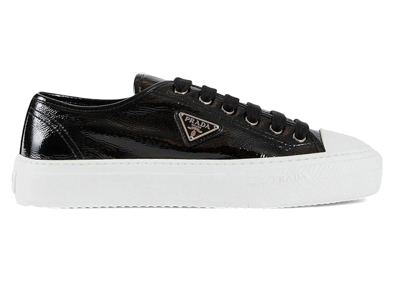 Prada Naplak Leather Sneakers Black Patent (Women's)