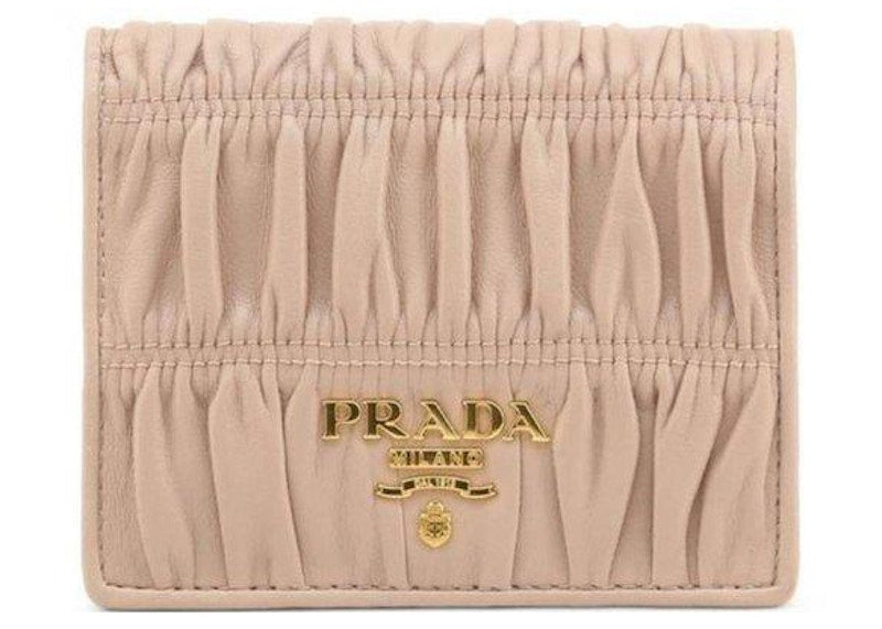 Prada Nappa Gaufre Wallet Beige Cipria