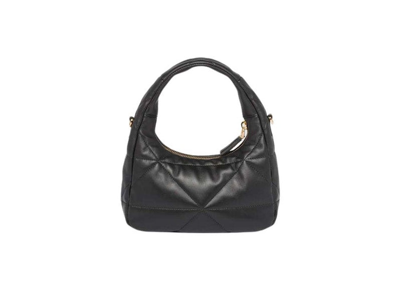 Prada Nappa-Leather Mini Bag with Topstitching Black