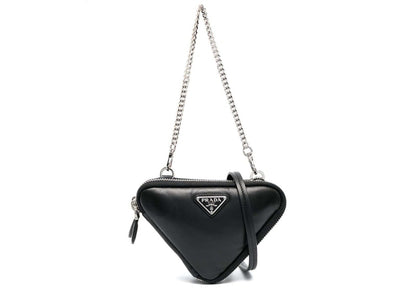 Prada Nappa Triangle Mini Bag Black