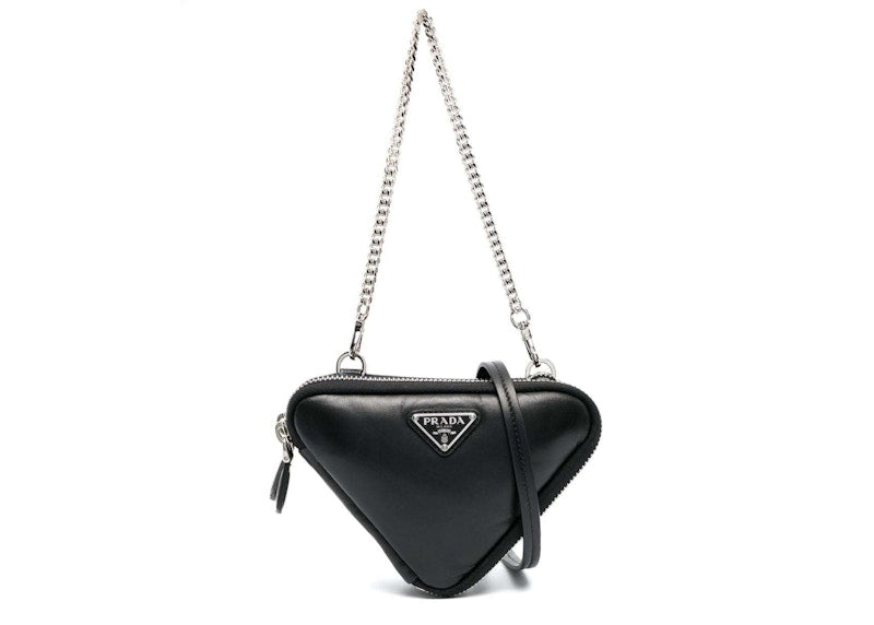 Prada Nappa Triangle Mini Bag Black
