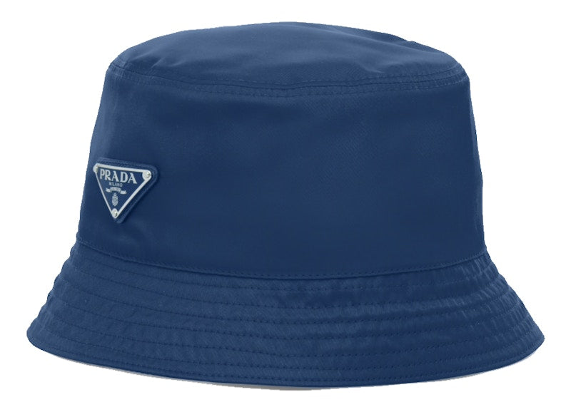 Prada Nylon Bucket Hat Bluette