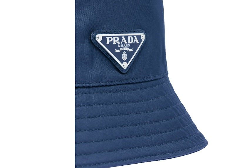 Prada Nylon Bucket Hat Bluette