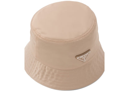 Prada Nylon Bucket Hat Cameo Beige
