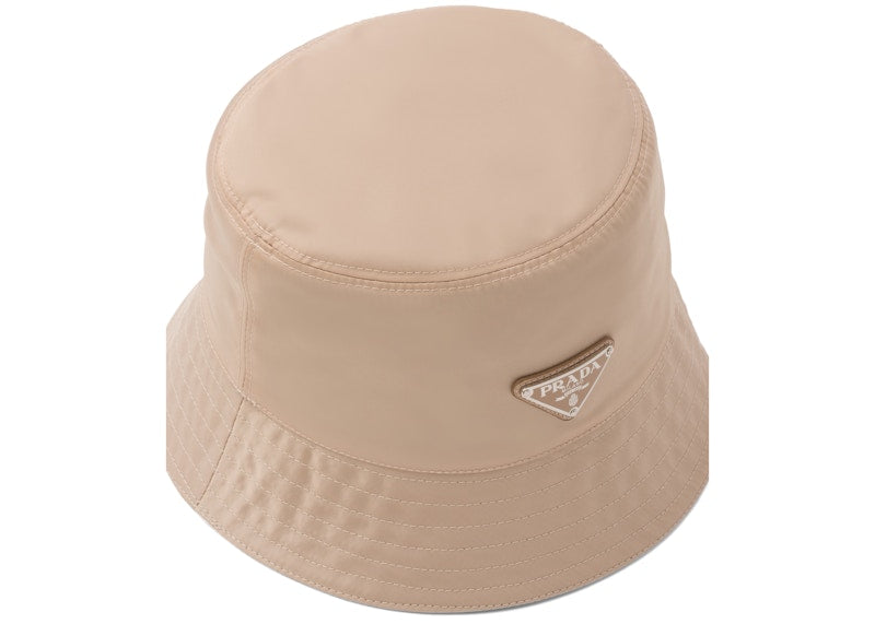 Prada Nylon Bucket Hat Cameo Beige