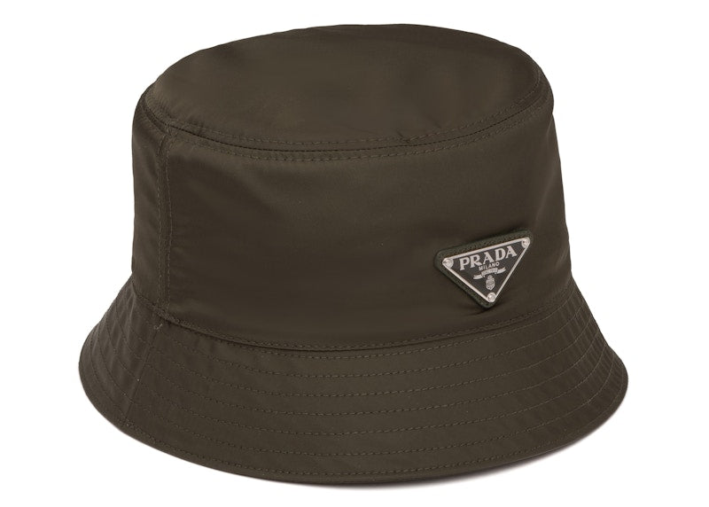 Prada Nylon Bucket Hat Camouflage Green