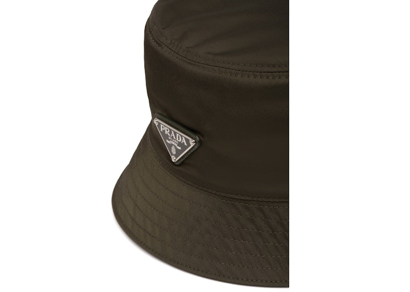 Prada Nylon Bucket Hat Camouflage Green