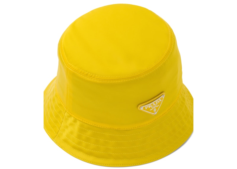 Prada Nylon Bucket Hat Pineapple Yellow