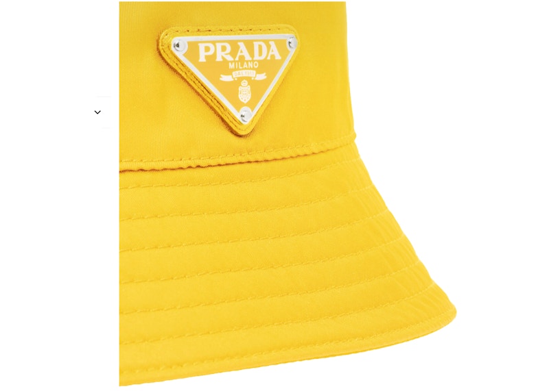 Prada Nylon Bucket Hat Yellow