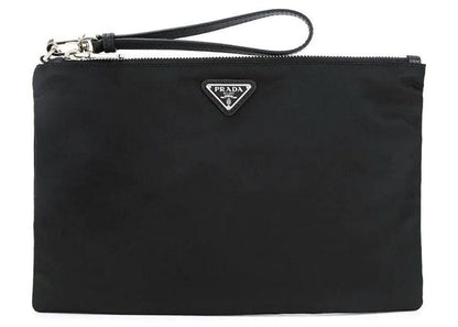 Prada Nylon Clutch Bag Small Black