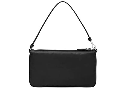 Prada Nylon and Saffiano Leather Bag Mini Black
