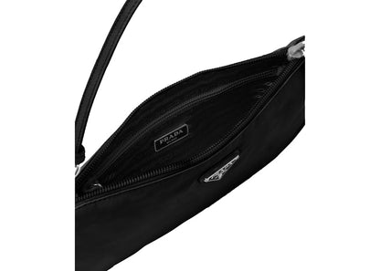 Prada Nylon and Saffiano Leather Bag Mini Black