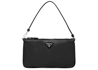 Prada Nylon and Saffiano Leather Bag Mini Black