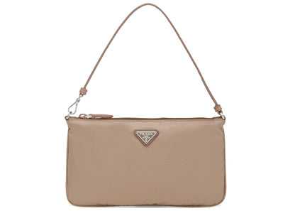 Prada Nylon and Saffiano Leather Mini-Bag Cameo Beige