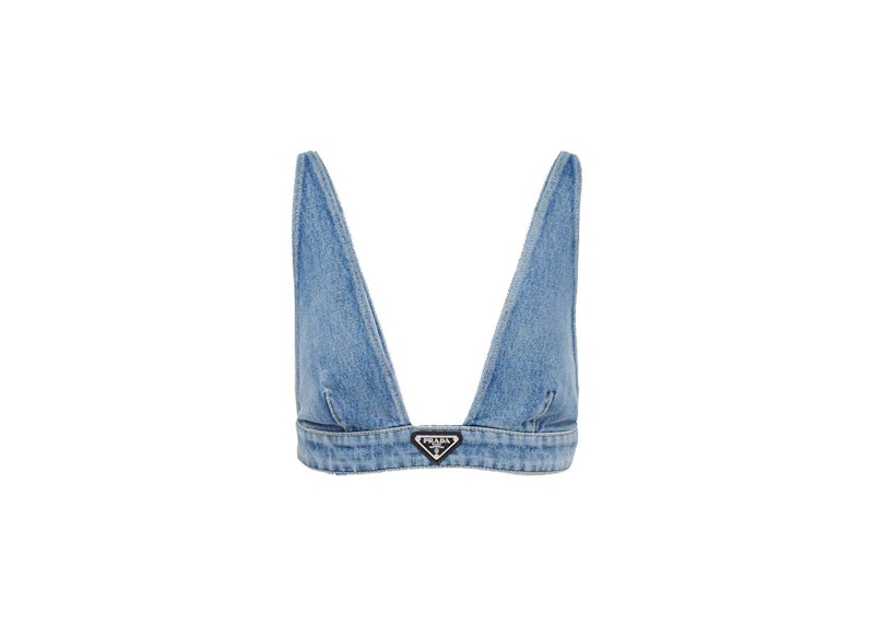 Prada Organic Denim Top Navy