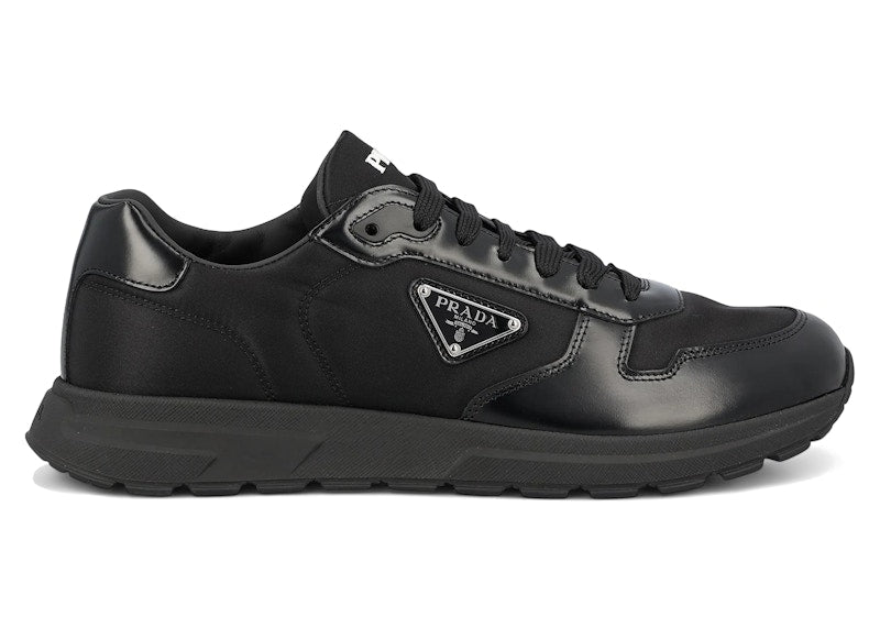 Prada PRAX 01 Sneakers Re-Nylon Brushed Leather Black