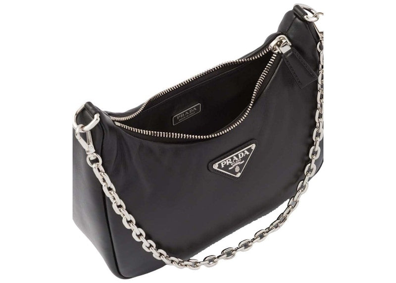 Prada Padded Nappa-Leather Re-Edition Shoulder Bag Black