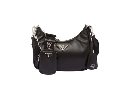 Prada Padded Nappa-Leather Re-Edition Shoulder Bag Black