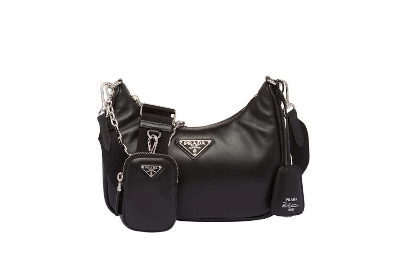 Prada Padded Nappa-Leather Re-Edition Shoulder Bag Black