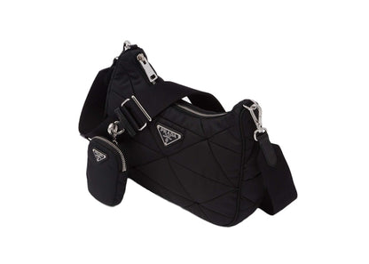 Prada Padded Re-Nylon Shoulder Bag Black