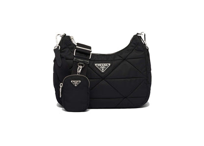 Prada Padded Re-Nylon Shoulder Bag Black