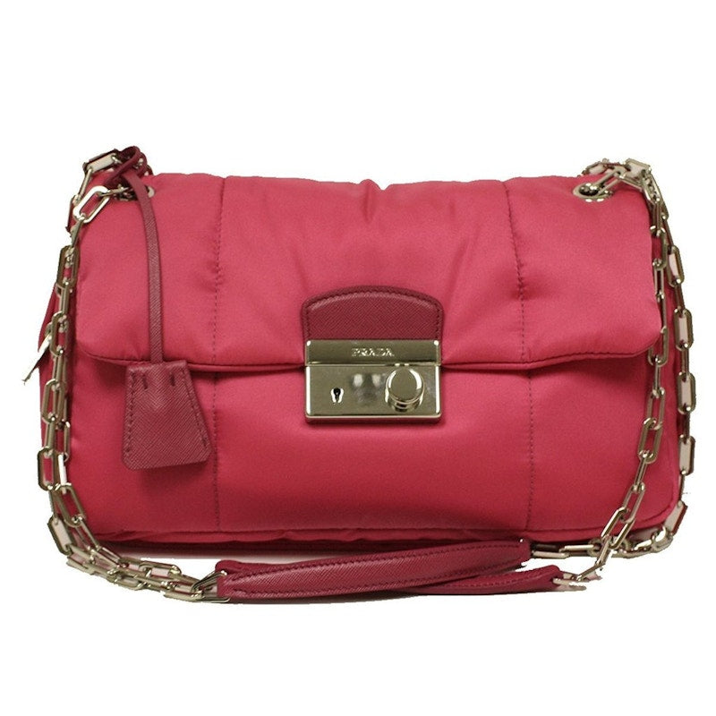 Prada Pattina Bomber Shoulder Tessuto Pink