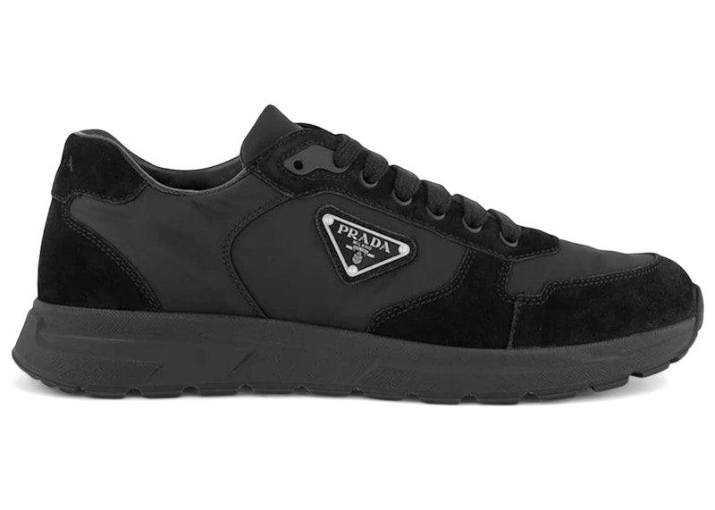 Prada Prax 2.0 Re-nylon and Suede Sneakers Black