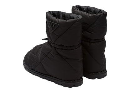 Prada Quilted Booties Black Nylon