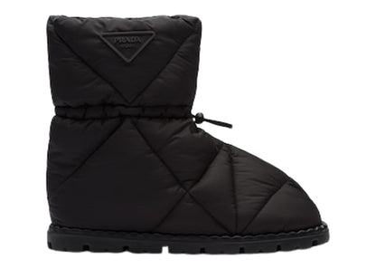 Prada Quilted Booties Black Nylon