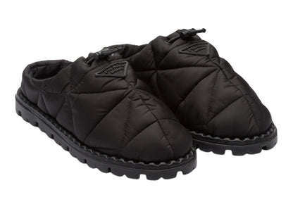 Prada Quilted Slides Black Nylon