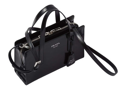 Prada Re-Edition 1995 Brushed-Leather Mini Handbag Black