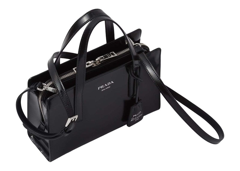 Prada Re-Edition 1995 Brushed-Leather Mini Handbag Black