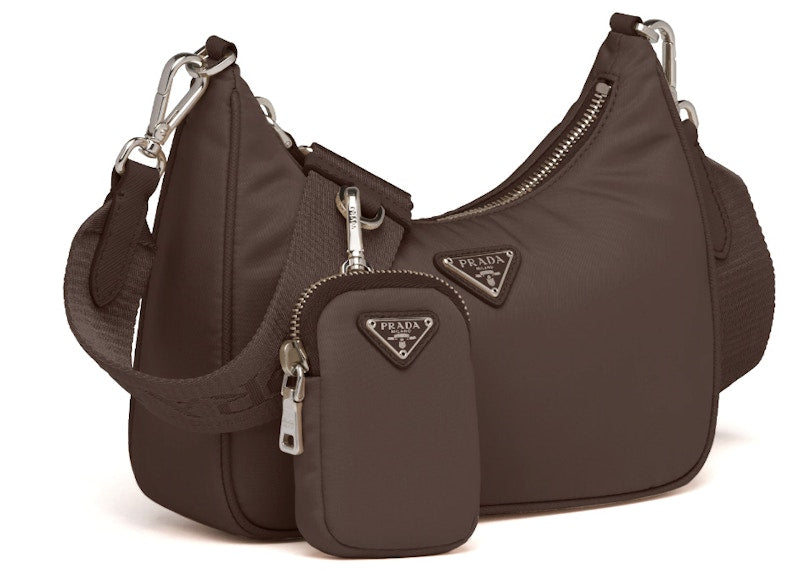 Prada Re-Edition 2005 Nylon Bag Cocoa Brown