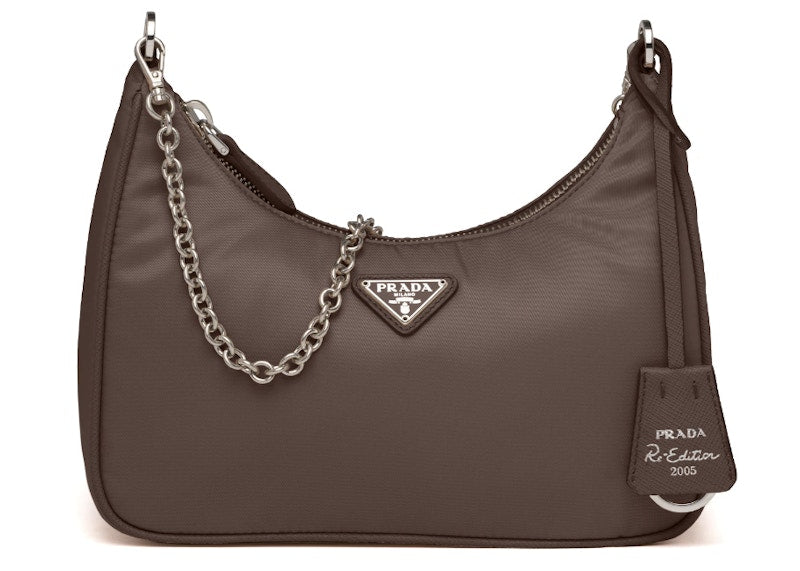 Prada Re-Edition 2005 Nylon Bag Cocoa Brown