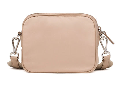 Prada Re-Edition 2005 Nylon Bag Silver-tone Cameo Beige