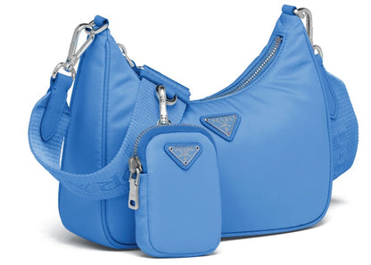 Prada Re-Edition 2005 Shoulder Bag Nylon Periwinkle Blue