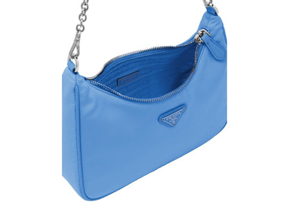 Prada Re-Edition 2005 Shoulder Bag Nylon Periwinkle Blue