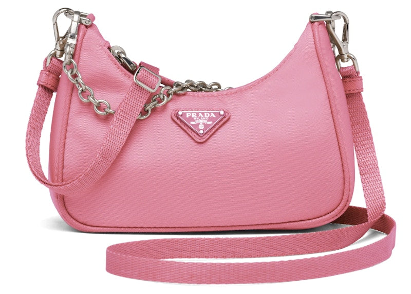Prada Re-Edition Shoulder Bag Mini Nylon Begonia Pink